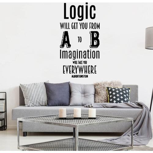 Scientist Logic Inspirational Quote Wall Decals Motivational Saying Vinyl Sticker Education Business Art Home Room Decor DW8700