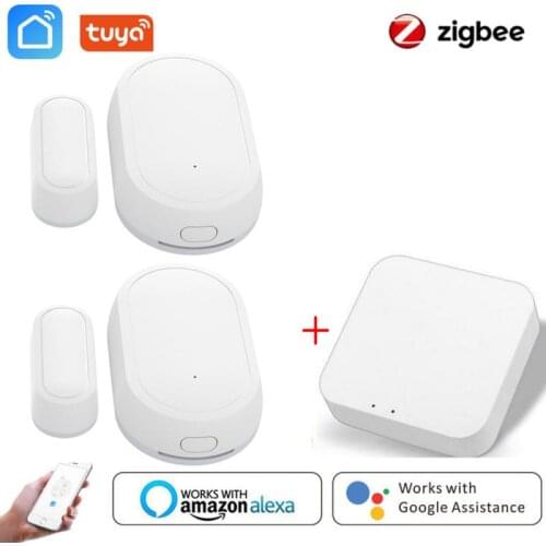 Tuya ZigBee Smart WiFi Door Sensor Door Open / Closed Detectors Magnetic Switch Window Sensor Home Security Alert Security Alarm