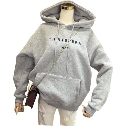 Hot Sale Women Sweatshirt Letter Print Hoodies 2021 Spring WinterHigh Quality Loose Casual Hooded For Women Size M-2XL