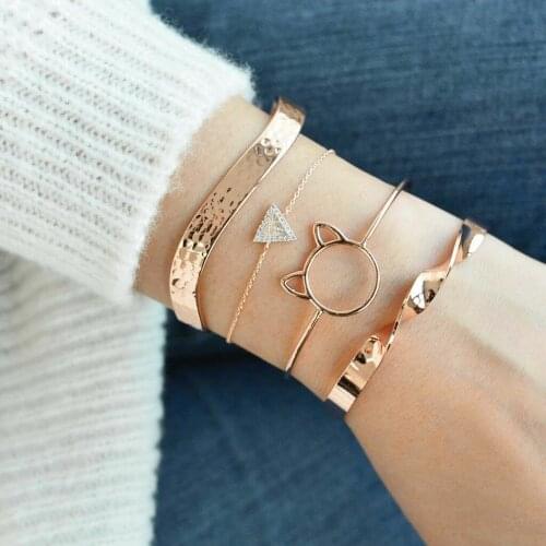 2021 Matching Cat Ears Womens Bracelet Jewelry Anklet Pulseras Mujer Aliexpress India Chain Charm Bracelet Girls Gift Fashion
