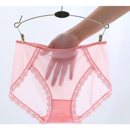 3 PCS/lot Sexy Underwear Women Transparent Lace Cotton Crotch Womens Mesh Breathable Seamless Lingerie Fascinated Panties Women