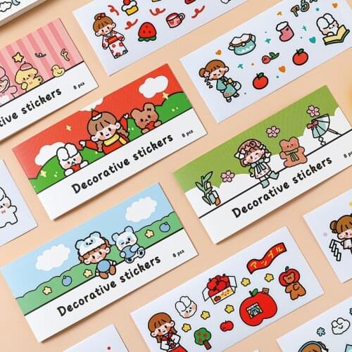 4packs/lot soft dream journey series stationery cute lovely fresh decorate self adhesive pvc sticker