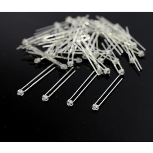 50PCS 1.8mm Bright White LEDs 15000mcd & Free Resistors LED1.8W model train ho scale railway modeling