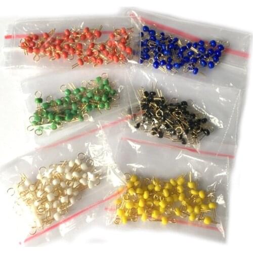 Free shipping 100PCS Good Quality Six color PCB board test point/bead/ring/hoop ceramic PCB test pins