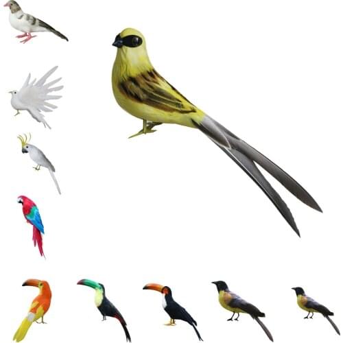 Large Emulation Artificial Bird Realistic Taxidermy Natural Home Tree Decor Toy Christmas Gift for Garden PArk Ornament