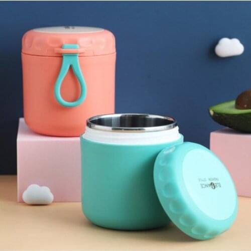 Stainless Steel Soup Cup Lunch Bento Box Leakproof Food Container Thermal Cup Portable Breakfast Porridge Soup Pot Tableware