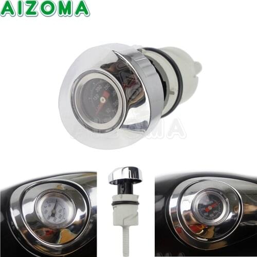 Motorcycle Oil Temperature Gauge For Harley Sportster Iron XL 883 1200 SuperLow XL1200T 14-19 Fuel Tank Cap Plug Temp Dipstick