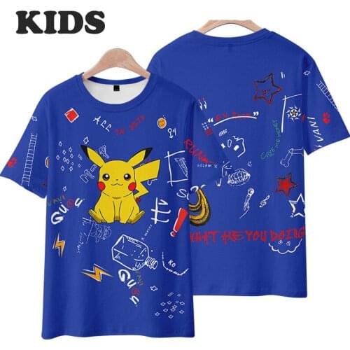 2 To 14 Years Old Kids T-shirt 3D Printing Anime Tee Shirt Summer Breathable Tops Funny Clothing Boys Girls Students Tshirt