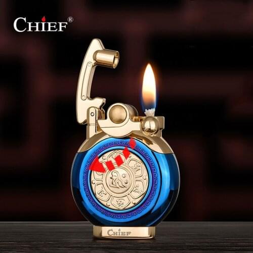 Original chief Kerosene lighter creative metal retro rocker cigarettes lighter lucky collection
