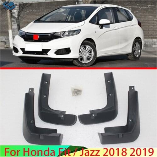 Set Molded Mud Flaps For Honda Fit / Jazz 2018 2019 Mudflaps Splash Guards Front Rear Mud Flap Mudguards Fender