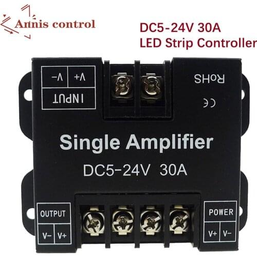 RGB Controller DC5-24V 30A LED Strip Single Amplifier, Used For Monochromatic LED Strip Power Repeater Console Controller