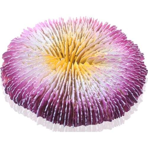 Round Coral Aquarium Decoration Resin Artificial Stone Decor Fish Tank Coral Reef Ornament Rock Coral Plant Aquarium Background