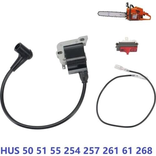 Chainsaw Replace Use For Durable Quality Ignition Coil & Switch For Husqvarna 50 51 55 254 257 261 268 262XP Replacement Parts