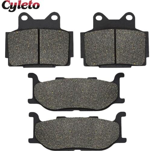 Cyleto Motorcycle Front and Rear Brake Pads for Yamaha XJ600 N XJ600S Diversion 600 1992 1993 1994 1995 1996 1997