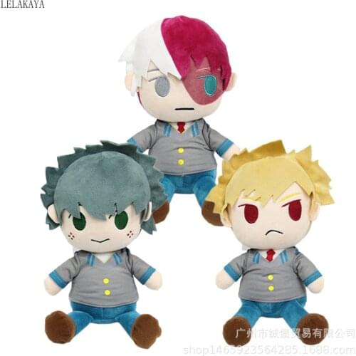 12CM new My Hero Academia Stuffed Plush Toys Todoroki Shoto Midoriya Izuku Bakugou Katsuki Small Soft Pendant Doll Gift For Kids
