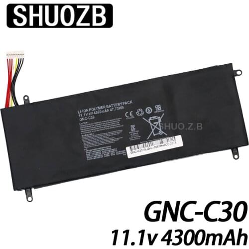 New GNC-C30 Laptop Battery For GIGABYTE U2442 U24F P34G U2442N U2442S U2442V U24 U24T U2442T V1 V2 11.1V 4300mAh 47.73Wh SHUOZB