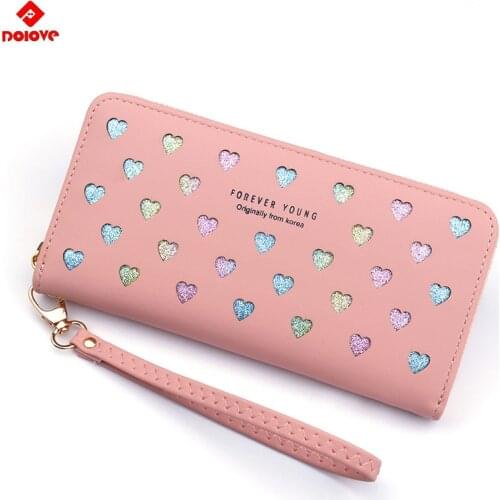 New Women Purse Womens Fashion Clutch Lady fold big wallet pu Leather Purse Holder Credit Card Wallet Mobile Phone Pack
