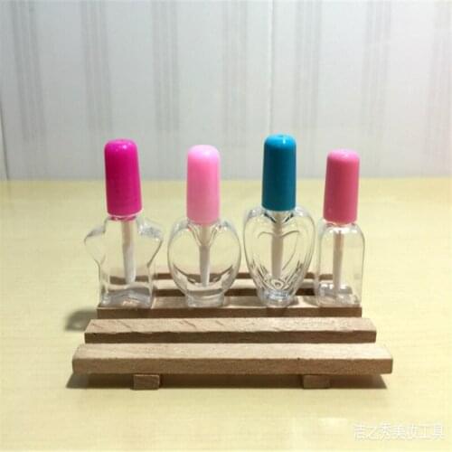 Wholesale 6ML Heart-shaped Square Peach -shaped plastic lip gloss tube Empty Bottle DIY Lip glaze tube Empty Cosmetic Container