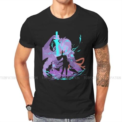 Baal Round Collar TShirt Genshin Impact Game Fabric Original T Shirt Mans Clothes Individuality Oversized Big Sale