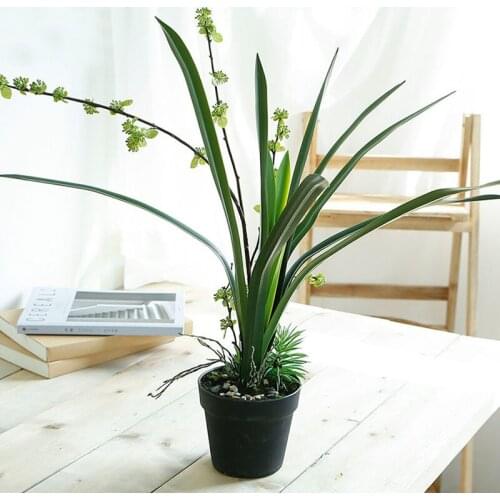 Artificial Plants Plastic Flower green Fake plant Grass Desktop Decor for Wedding Home Garden Decor Simulation Bonsai flower