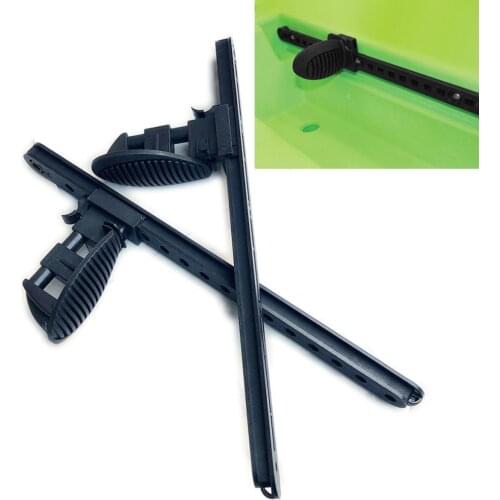 Adjustable Kayak Foot Pegs With Lock Hole Style Foot Control Black
