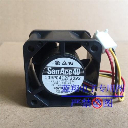 Sanyo Denki 109P0412F3093 Server Cooling Fan DC 12V 0.105A 40x40x28mm 3-wire