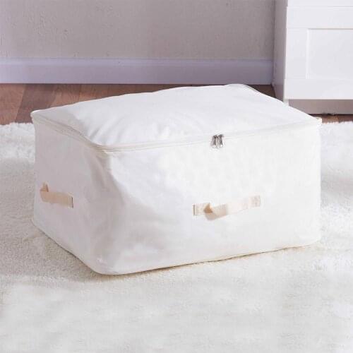 Gray Clothes Storage Bag Storage Box Luggage Organizer Household Organizer Large Capacity Space Saver Clothing Convenient