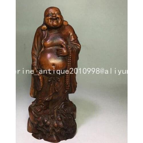 Collection old Boxwood Buddha statue / sculpture,Hand carving crafts, best adornment & collection, free shipping
