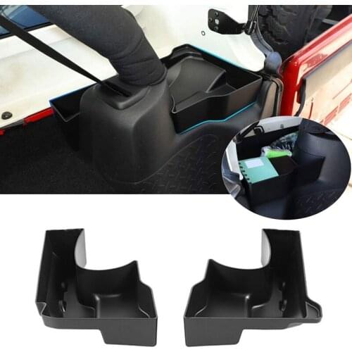 Rear Trunk Organizer, Wheel Well Storage Bin, for Jeep Wrangler JK JKU 2/4 Door 2011-2018 Trunk Side Storage Box