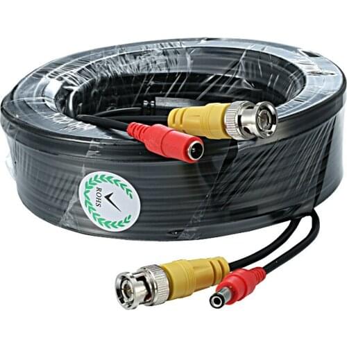 High quality BNC Video Cable Security CCTV Camera DC Power Copper Core AHD CVI Surveillance DVR System Installation Accessories