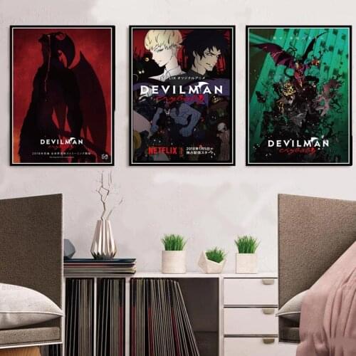 Japan Anime Comic Movie Devilman Crybaby Gift Oil Canvas Painting Poster Prints Wall Art Pictures Living Room Home Decoration