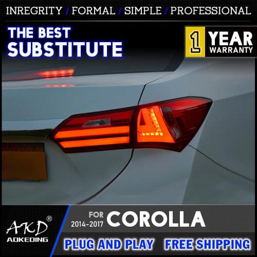 Tail Lamp For Car Toyota Corolla 2014-2017 New Altis LED Tail Lights Fog Lights Day Running Light DRL Tuning Cars Accessories
