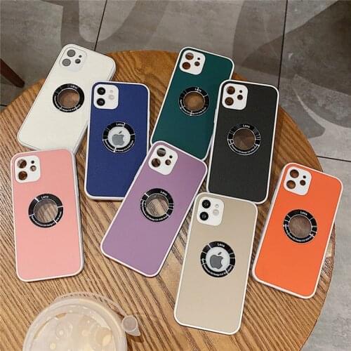 LUPWAY Camera Protection Leather Phone Case For iPhone 12 11 Pro Max XS Max XR X 7 8 Plus SE 2020 Candy Color Shockproof Cover