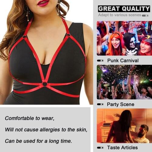 Women Plus Size Sexy Exotic Lingerie Bondage Body Harness Adjust Chest Cupless Bra Breast Suspender Bdsm Sex Toy Accessories