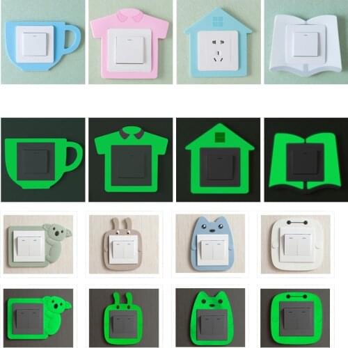 2021 Luminous Switch Stickers 3D Wall Sticker Light Creative Wall Sticker Cover