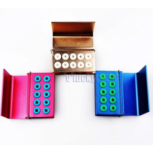 3pcs Dental FG Bur Burs Disinfection Autoclave Holder Block Blocks 10 Holes New