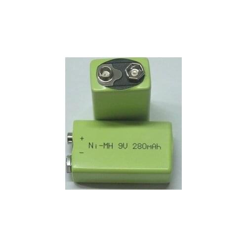 Free shipping 2pcs/lot 9V 280mAh ni-mh battery Rechargeable battery
