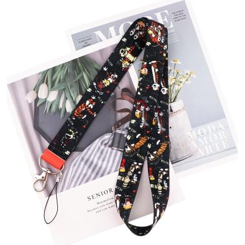 MD586 DMLSKY Cartoon Tiger Keychain Phone Lanyard Fashion Strap Neck Lanyards ID Card Holder Keys Kids Gift