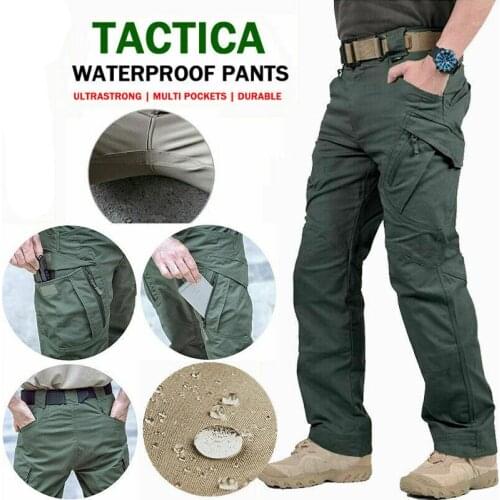 New Mens Tactical Pants Multiple Pocket Elasticity Military Urban Commuter Tacitcal Trousers Men Slim Fat Cargo Pant 5XL