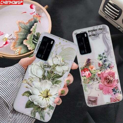 3D Flower Soft TPU Case For Huawei P40 P30 P20 Lite Pro P Smart Z Y8P Y7P Y8S Honor 30S 20S 20 30 Pro Plus 9C 9X 8X 10 10i Cover