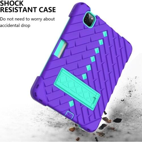 For iPad Pro 12.9 case 2021 diamond-shaped shoulder strap holder pen slot shock-proof and drop-proof protective shell