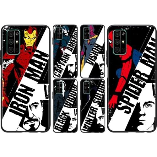 Avengers Marvel superhero For Huawei Honor 50 SE V30 View 20 V20 30i 30S 30 20S 20E 20i 20 Lite Pro Plus Black Phone Case
