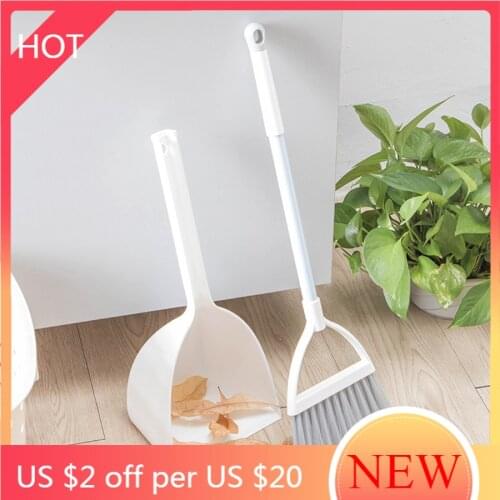 Kids Garden Broom Brush Plastic Long Handle Pet Hair Lobby Dustpan Support Japanese Small Garbage Recogedor Clean Product ZZ50SB