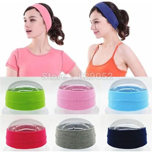 Cotton Yoga Headbands for Women Girls Makeup Men Elastic Head Bands Sport Hair Band Hairbands Headwrap Hair Accessories Outdoor