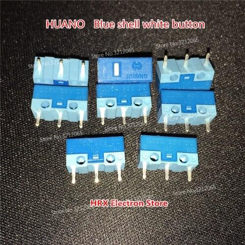 HUANO blue shell white point mouse micro switch Button Life of 20 million 10PCS/LOT