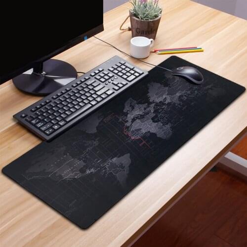 World Map Mousepad Locking Edge Large Rubber Mouse Pad Waterproof Game Desk Mat 300x700x2mm