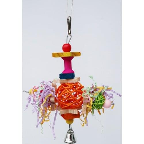 LHXMAS Parrot Supplies Toy Bird Vine Ball Toys Vine Ball Brushed Toy Scraps of Paper Toys Wooden Bite Toy