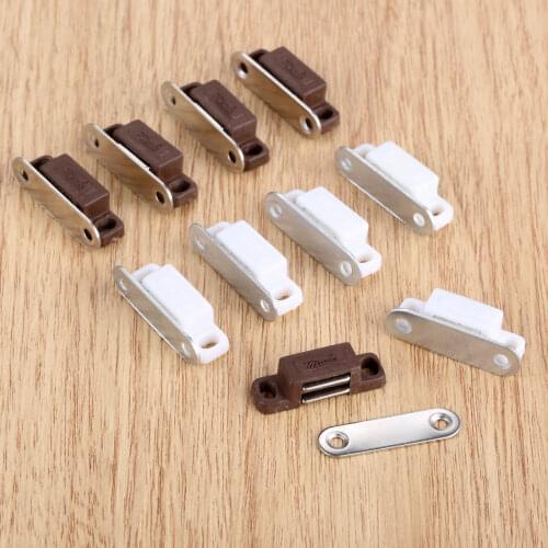 5Pc 27*10mm Magnetic Cabinet Catches Push to Open Touch Kitchen Door Stop Damper Buffers With Screws Furniture Hardware