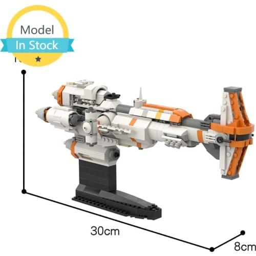 MOC Corvette (Micro Fleet Scale) Cool Rocket Shape Model Building Blocks Diy Bricks Toys Educational Toy Boy Gift Collection