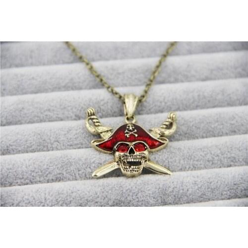Fashion Jewelry Vintage Charm Pirates of the Caribbean Pendant Necklace For Men And Women